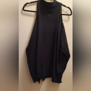 Cold shoulder black sweater